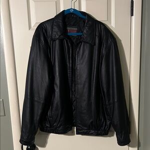 Black leather men’s jacket